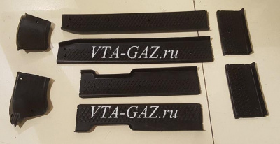 Накладки (настил) порога резиновые Уаз Патриот комплект из 8-и шт.