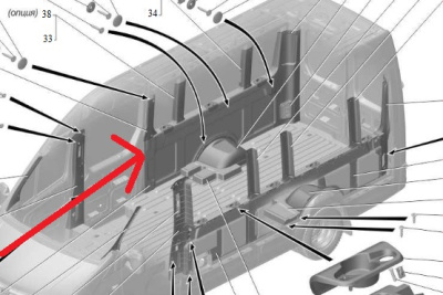 Обивка боковины задняя правая Газель Next ЦМФ автобус