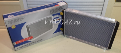 Радиатор охлаждения Уаз Патриот, Хантер под кондиционер алюминиевый (409, ЗМЗ-514, Ивеко) "Пекар"