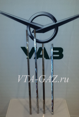 Молдинги на двери верхние Уаз Патриот хром с 2017 г. комплект