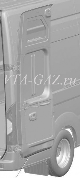 Уплотнитель задней правой двери Газель Next ЦМФ нижний