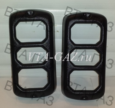 Накладки декоративные задних фонарей Уаз 452, 469, Хантер комплект (защита задних фонарей)
