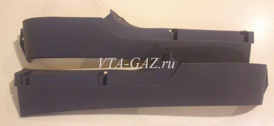 Накладки порога Газель, Соболь Бизнес графит (бортовая) комплект