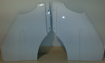 Крыло Газель, Соболь переднее нового образца пластмассовое белое комплект