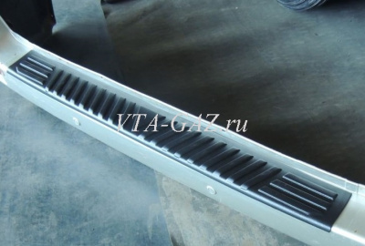 Накладка заднего бампера Уаз Патриот с 2014 г. черная пластик