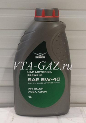 Масло Уаз моторное SAE 5W-40 1L
