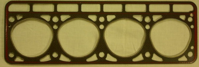Прокладка ГБЦ с герметиком Газ, Уаз дв. 402 с треугольными отверстиями