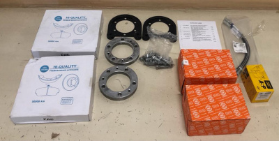 Комплект дисковых тормозов на военный мост Уаз (Установочный комплект дисковых тормозов Уаз)