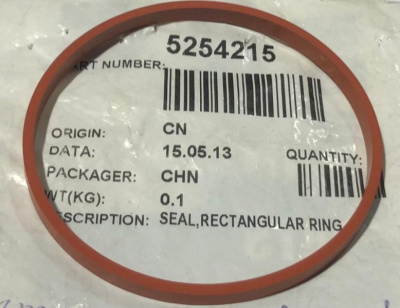 Кольцо уплотнительное впускного коллектора прямоугольного сечения Газель, Соболь Бизнес, Газель Next дв. 2.8 Cummins