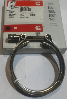 Хомут впускного коллектора и Г-обр. трубы от интеркуллера дв. Cummins 2.8 (d=100)