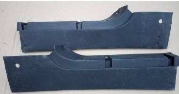 Накладка порога Газель, Соболь черные (автобус) комплект