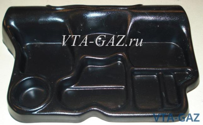 Накладка (на консоль отопителя) под рычаги прямая Уаз 452, 3741 пластмассовая