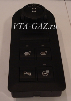 Модуль управления режимами РК Уаз Патриот с 2017 г. с обогревом руля, парктрониками без хрома