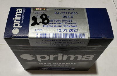 Поршневые кольца Газель, Соболь Бизнес, Газель Next дв. Cummins 2.8 ремонт 94,5 комплект