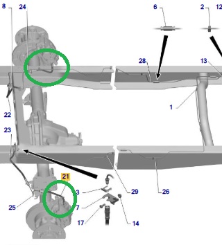 Шланг тормозной передний Газель Next, Соболь NN