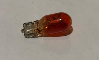 Лампа габаритная без цоколя 12V5W желтая