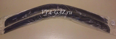 Дефлекторы на двери Газель, Соболь Чёрные узкие комплект