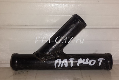 Тройник патрубка печки Уаз Патриот (Тройник шлангов отопителя Патриот)