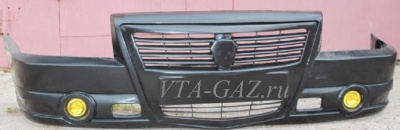 Бампер передний Газель, Соболь, Баргузин старого образца под «Бизнес» с противотуманными фарами