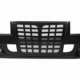 Бампер передний Газель, Соболь, Баргузин старого образца под «АУДИ» с противотуманными фарами