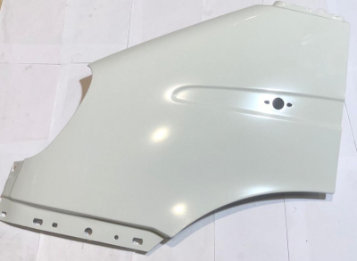 Крыло Газель, Соболь, Баргузин нового образца переднее железо крашеное белое под повторитель левое