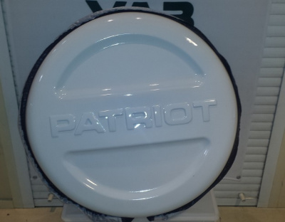 Чехол запаски Уаз Патриот крашенный "Арктика" (Бокс запасного колеса Уаз)