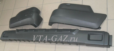 Накладки заднего бампера Газель, Соболь, Баргузин тюнинг комплект