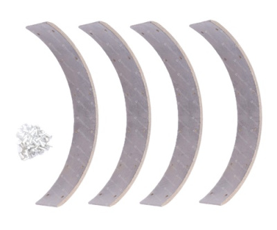 Накладка (ремкомплект) на колодку барабанного тормоза Уаз комплект из 4-х штук №025