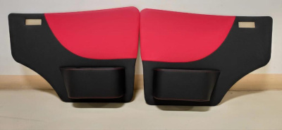 Обшивка (карта) двери Газель, Соболь тюнинг комплект (Красные)