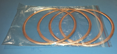 Кольцо медное под гильзы Газ, Уаз дв. 402 комплект (Прокладка ГАЗ-24,53,66 гильзы)