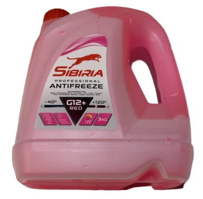 Антифриз "SIBIRIA" G12+ красный 3 литра