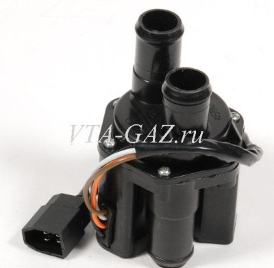 Кран отопителя электрический Газель, Соболь, Волга, Уаз (на три выхода)