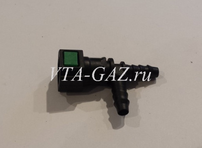 Защелка бензопровода угловая двойная