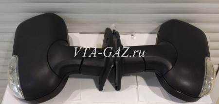 Зеркало заднего вида Газель, Соболь Бизнес с повторителем комплект